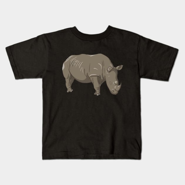 Cute Rhino for Kids Kids T-Shirt by vladocar